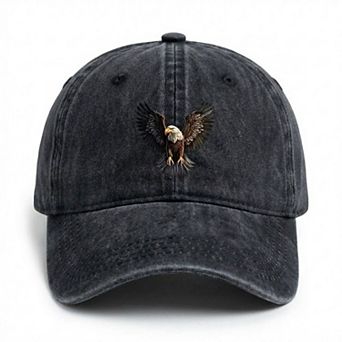 Women's Baseball Cap with Eagle Embroidery Adjustable Strap Casual Everyday Hat