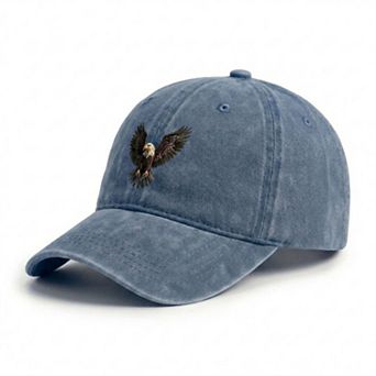 Women's Baseball Cap with Eagle Embroidery Adjustable Strap Casual Everyday Hat