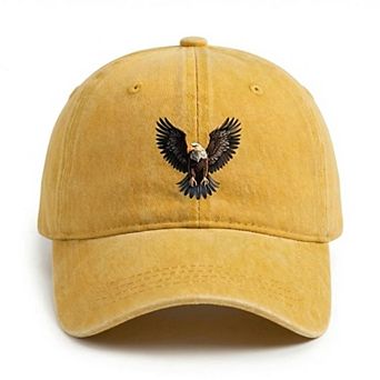 Women's Baseball Cap with Eagle Embroidery Adjustable Strap Casual Everyday Hat