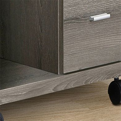 Rolling File Cabinet - Mobile Storage with Printer Stand,2 Drawers,Open Compartment, Locking Casters