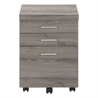 Contemporary Modern File Cabinet - Rolling Mobile Storage Drawers, Printer Stand, Office Work