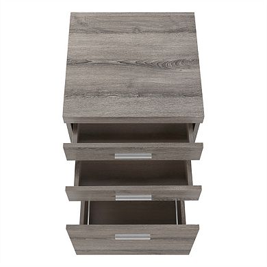 Contemporary Modern File Cabinet - Rolling Mobile Storage Drawers, Printer Stand, Office Work