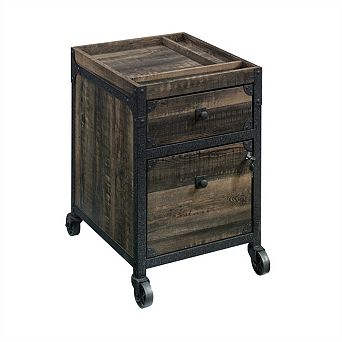 2-Drawer Mobile File Pedestal - Lockable Storage Drawer, Rolling Casters,Metal Frame,Fully Assembled
