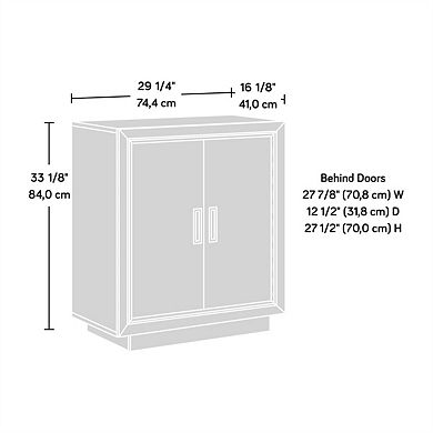 33.07" H File Cabinet-Adjustable Shelves, Stackable, Concealed Storage,Engineered Wood & Metal Frame