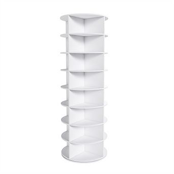 8 tier Rotating Shoe Rack Tower - 360° Spinning Storage Organizer, Standing Shoe Rack,Holds 32 Pairs