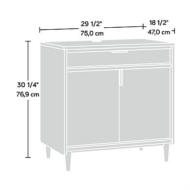 Library Base File Cabinet - Storage with Cable Management, Smooth-Gliding Drawer, Vertical Organizer