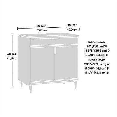 Library Base File Cabinet - Storage with Cable Management, Smooth-Gliding Drawer, Vertical Organizer
