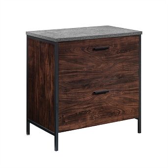Lateral File Cabinet - 2 Soft Close Drawers, Safety Interlock, Office Storage, Fully Assembled