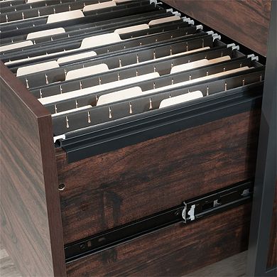 Lateral File Cabinet - 2 Soft Close Drawers, Safety Interlock, Office Storage, Fully Assembled