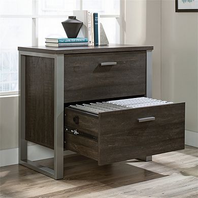 Lateral File Cabinet - 2 Drawers, Safety Interlock, Metal Frame, Office Storage, Assembly Required