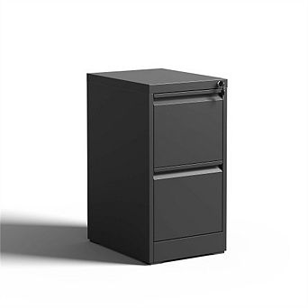 2 Drawer Metal Vertical File Cabinet with Lock - Office Home Steel Vertical File Cabinet for A4 Size