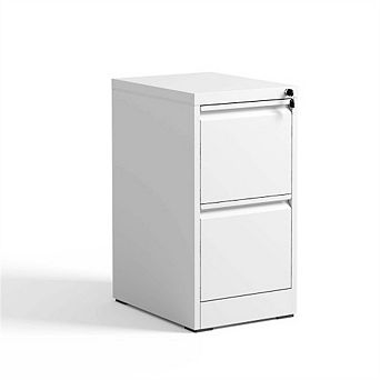 2 Drawer Metal Vertical File Cabinet with Lock - Office Home Steel Vertical File Cabinet for A4 Size