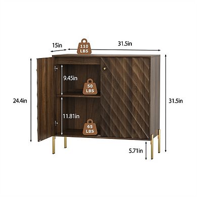 Sideboard Buffet Storage - Mid-Century Style, Living Room, Dining Room, Entryway, Hallway, Kitchen