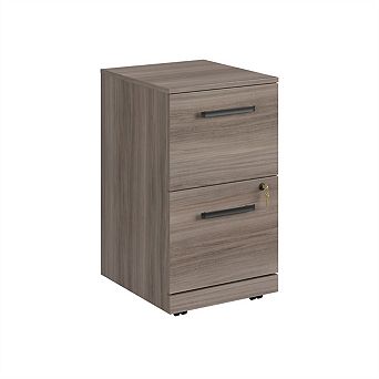 2-Drawer Mobile File Cabinet with Full-Extension Slides, Letter File Compatible, Rolling Storage