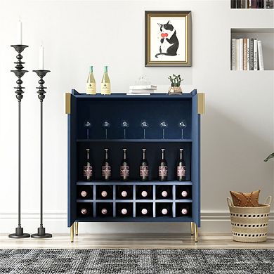 Kitchen Buffet Sideboard 2 Doors - Wine Bar Cabinet, Adjustable Storage Shelf, Soft-Closing Hinge