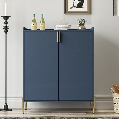 Kitchen Buffet Sideboard 2 Doors - Wine Bar Cabinet, Adjustable Storage Shelf, Soft-Closing Hinge