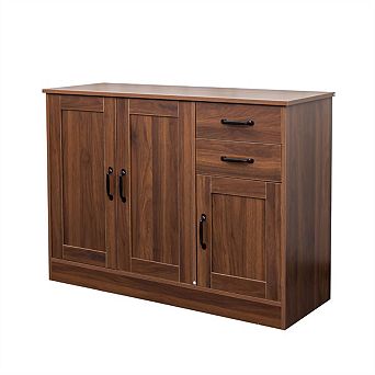 43.3 " Wooden Buffet Sideboard - 2 Doors, 1 Storage, 2 Drawers, Serving Cabinet,Dining Room Console