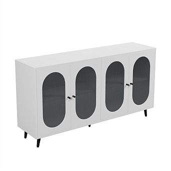 Buffet Sideboard with Storage - 60'' Storage Cabinet with 4 Acrylic Doors, Accent Cabinet , Hallway