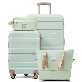 4 pc Luggage Set with Duffel and Toiletry Bag