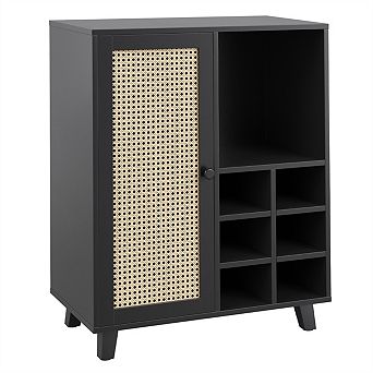 Sideboard Cabinet with Storage - 34 " Wine Bar Cabinet with Wine Racks, Buffet Cabinets for Home
