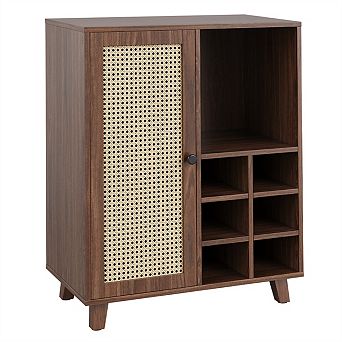 Sideboard Cabinet with Storage - 34 " Wine Bar Cabinet with Wine Racks, Buffet Cabinets for Home