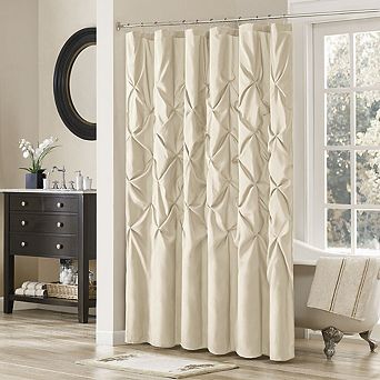 72x72" Tufted Semi-Sheer Shower Curtain