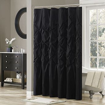 72x72" Tufted Semi-Sheer Shower Curtain