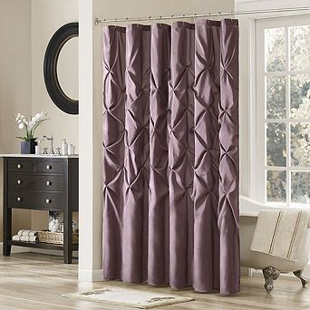 72x72" Tufted Semi-Sheer Shower Curtain