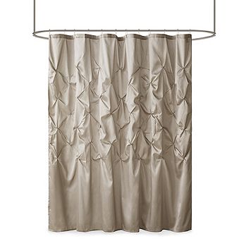 72x72" Tufted Semi-Sheer Shower Curtain