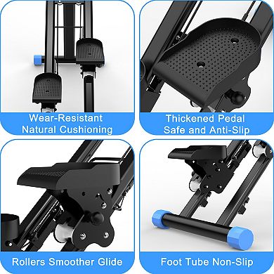 Vertical Climber Stair Stepper with Adjustable Handlebar, Full-Body Workout Machine