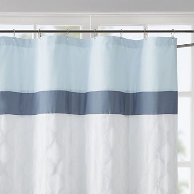 72x72"Printed and Embroidered Shower Curtain 