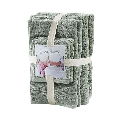 6 Piece Sustainable Antimicrobial Bath Towel Set