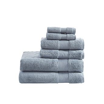 6 pc Cotton Bath Towel Set