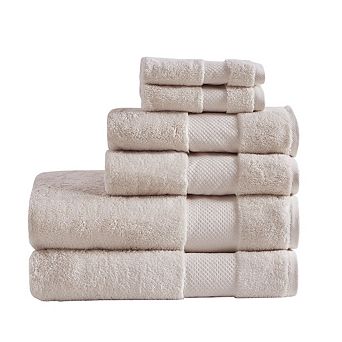 6 pc Cotton Bath Towel Set