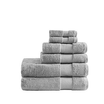 6 pc Cotton Bath Towel Set