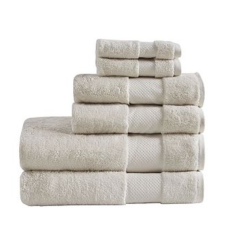 6 pc Cotton Bath Towel Set