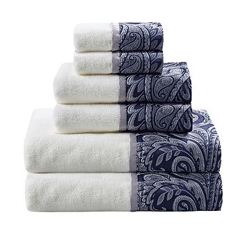 6 pc Jacquard Towel Set