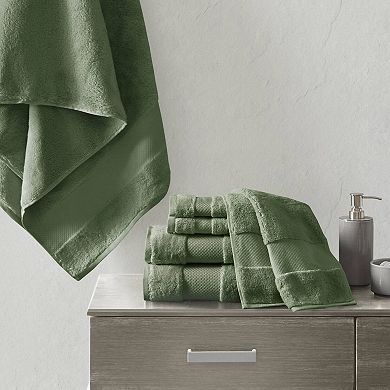 6-Piece Green Cotton Bath Towel Set