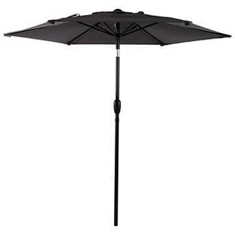 7.5 FT Outdoor Market Yard Umbrella with Push Button Tilt and Crank Mechanism