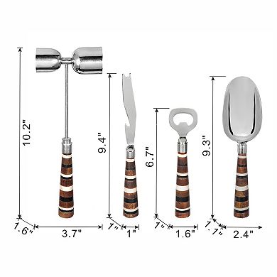 Set of 4 Barware Tools