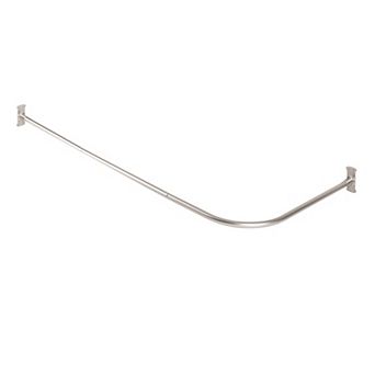 Utopia Alley 28-68" L-Shaped Corner Shower Rod, Non-Adjustable Large Space Wall Mounted