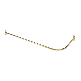 Utopia Alley 28-68" L-Shaped Corner Shower Rod, Non-Adjustable Large Space Wall Mounted