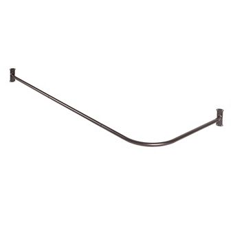 Utopia Alley 28-68" L-Shaped Corner Shower Rod, Non-Adjustable Large Space Wall Mounted