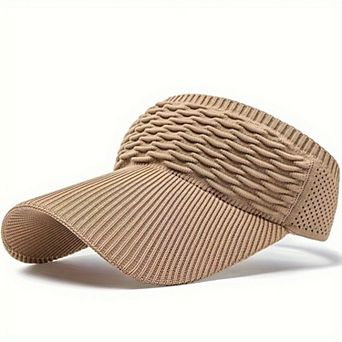 Women's Knit Visor Hat Breathable Stretch Sun Visor Cap Lightweight Athletic Hat