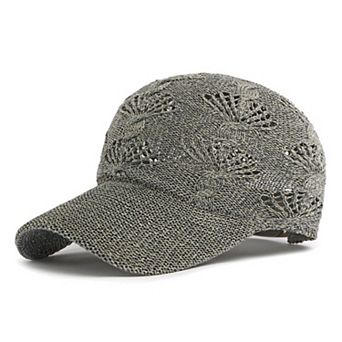 Women's Crochet Knit Baseball Cap Breathable Openwork Lightweight Casual Hat