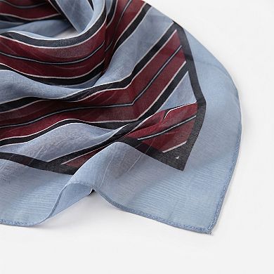 Women's Lightweight Square Scarf with Sheer Fabric and Multi-Way Wrap Design