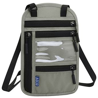 RFID Neck Passport Pouch, Travel Document & Card Holder, Secure Neck Wallet for Airplane Tickets