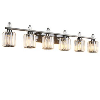 ZLAIQB 44.09" 6-Light Modern Crystal Bathroom Vanity Light