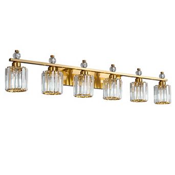 ZLAIQB 44.09" 6-Light Modern Crystal Bathroom Vanity Light