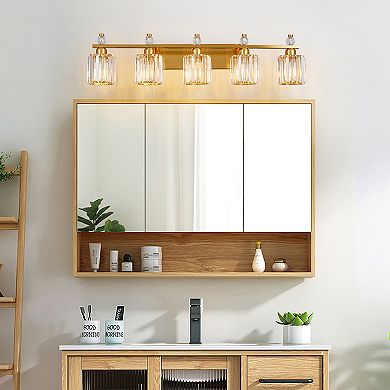 ZLAIQB 35.82" 5-Light Modern Crystal Bathroom Vanity Light